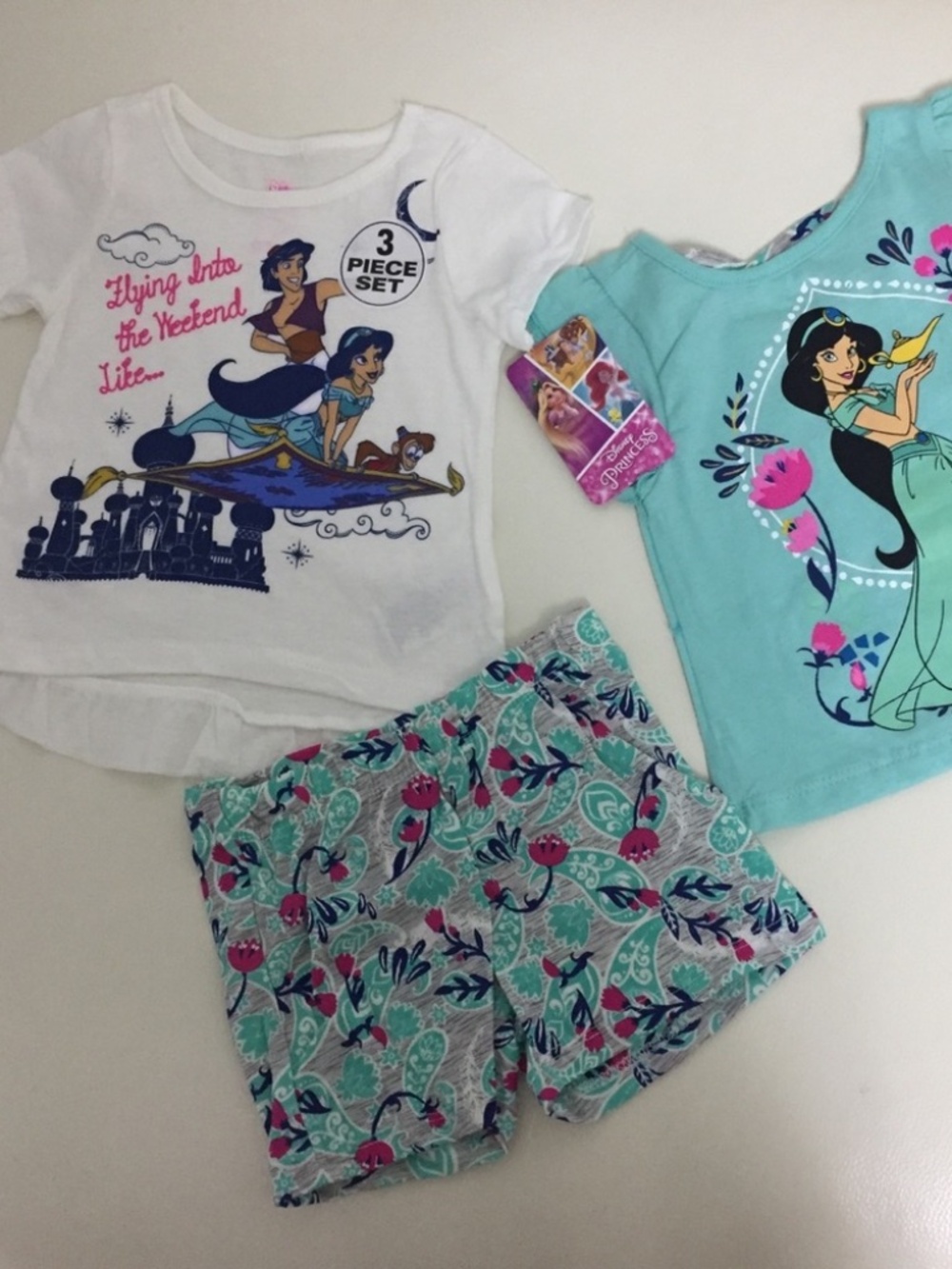 Disney Jasmine Cute 3-pieces Shorts Set 2184